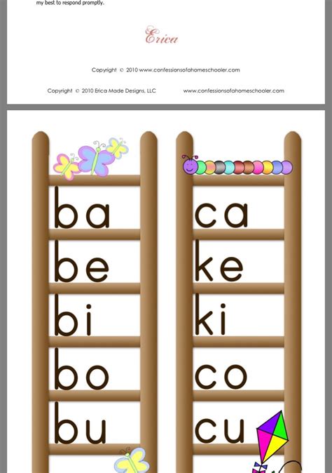 Abeka Blend Ladders Printable Worksheets Example 2