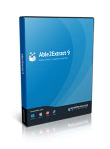 Able2Extract PDF to Excel conversion tool