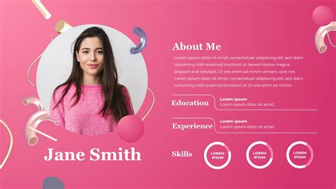 About Me Presentation Template for PowerPoint