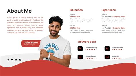 About Me Slide Template Design