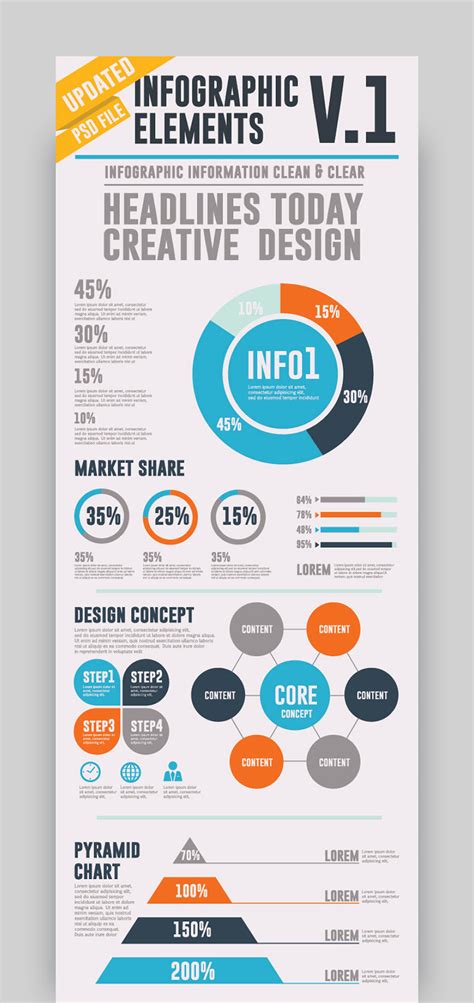 Infographic About Me Template Design