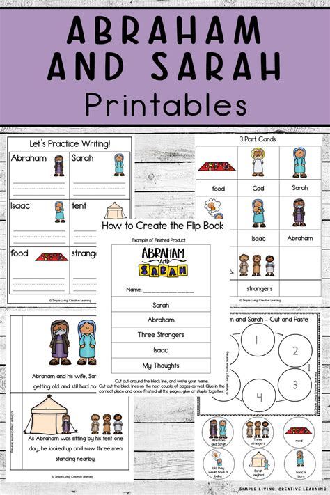 Abraham and Sarah Bible Worksheets for Kids