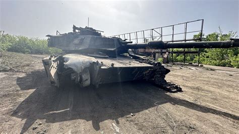 Destroyed Abrams Tank in Ukraine