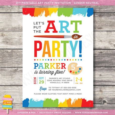 Abstract Art Party Invitation Template