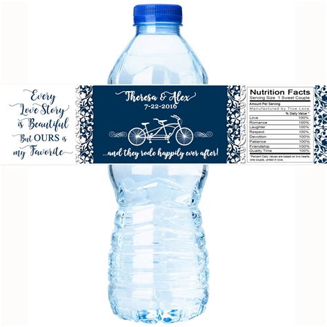 Abstract art water bottle label