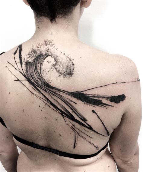 abstract back tattoo