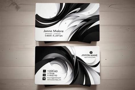 Abstract Black and White Business Card