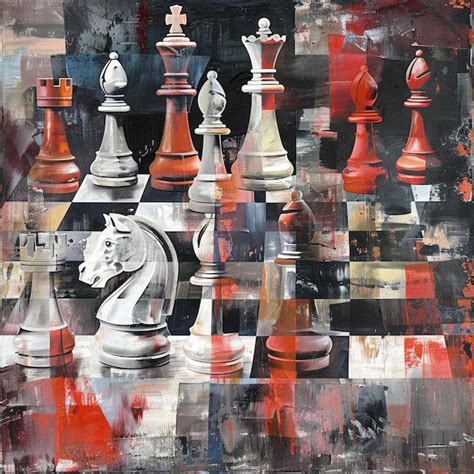 Abstract Chess Pieces