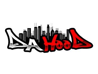 Abstract Da Hood Logo Template