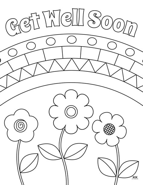 Abstract Design Get Well Coloring Page