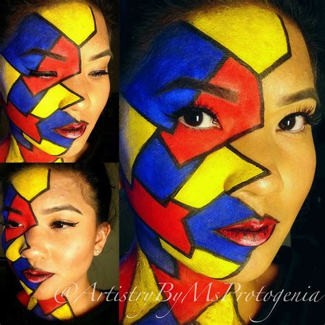 Abstract face paint designs