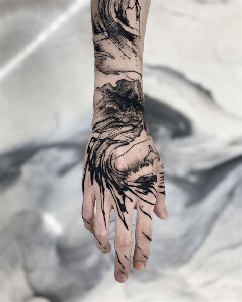 Abstract Hand Tattoos