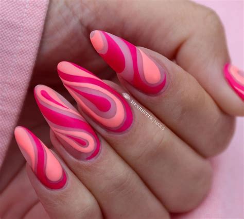 Abstract nail art design with bold colors and shapes