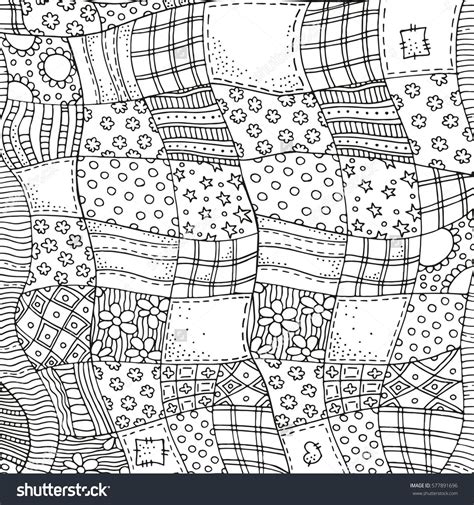 Abstract Quilt Patterns Coloring Pages For Adults