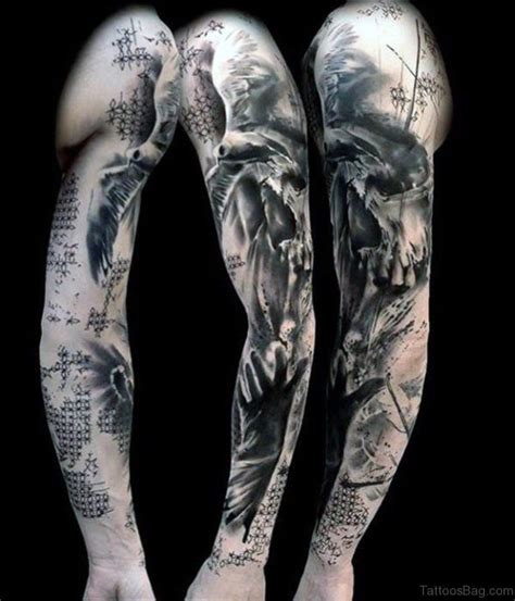 Abstract sleeve tattoos