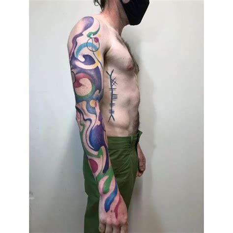 Abstract tattoo sleeve