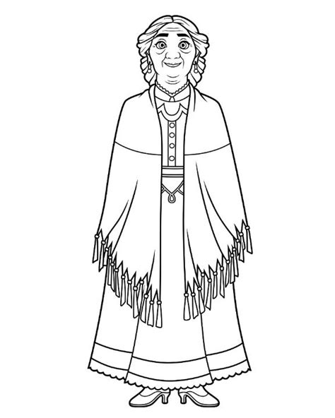 Abuela Alma Coloring Page