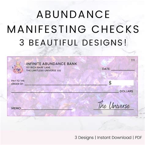 Abundance check template example