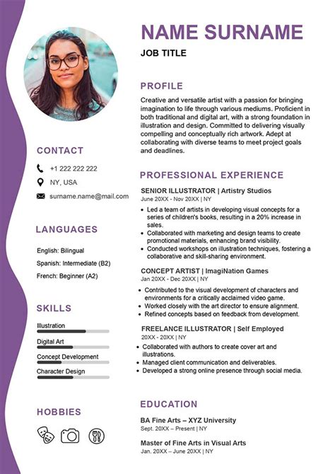 Academic Artist CV Template