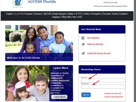 ACCESS Florida Website