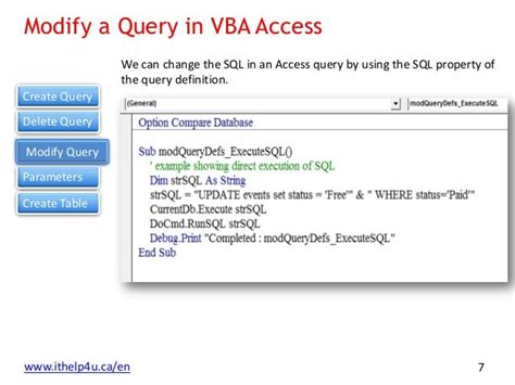 Access Queries VBA Example 4