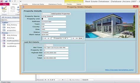 Creating a Microsoft Access Real Estate Database Template