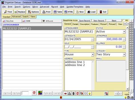 Microsoft Access Real Estate Database Template Example 1