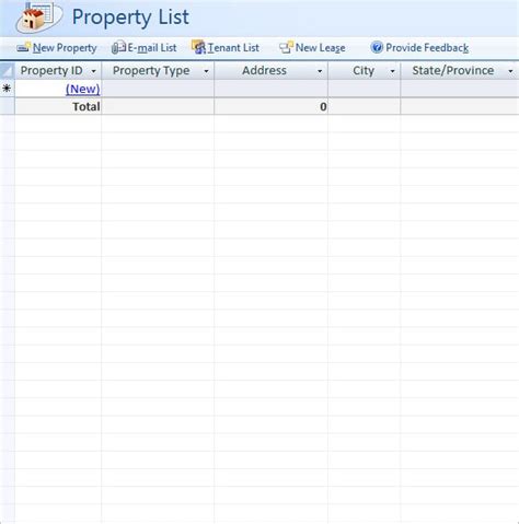 Microsoft Access Real Estate Database Template Example 6