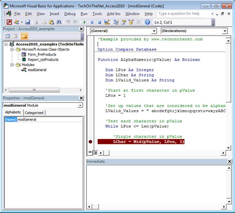 Access VBA Debugging