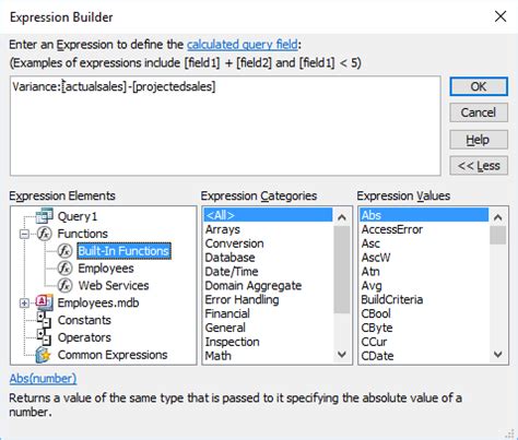 Access VBA Query Editor