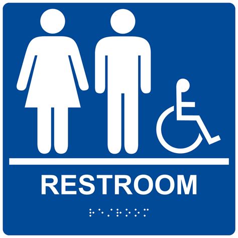 Accessible restroom signs