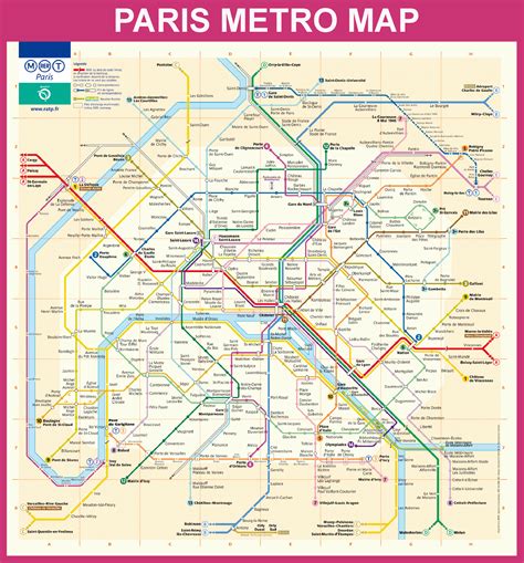 Accessible Paris Metro Map