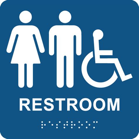 Accessible restroom sign