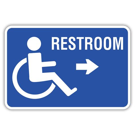 An accessible restroom sign