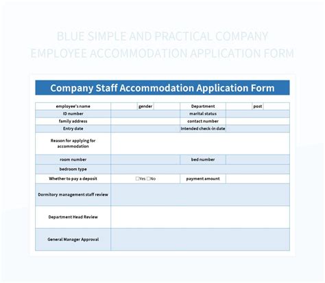 Creating an accommodation template in Google Sheets