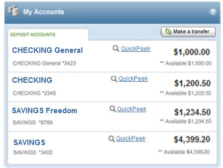 Account Balance Online