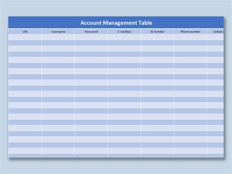 Account Management Template Example