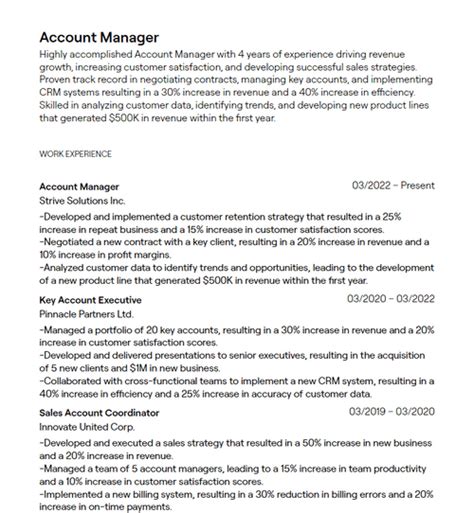 Account Manager Professional Summary