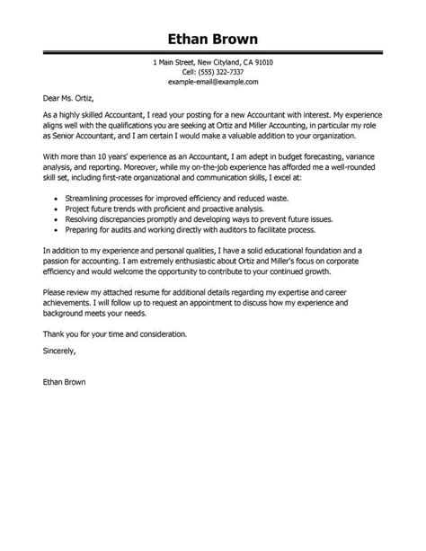 Example of Accounting Cover Letter Template 2