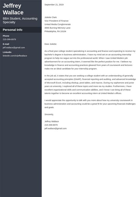 Example of Accounting Cover Letter Template 8