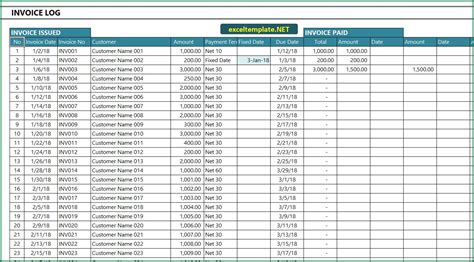 Accounts Receivable Tracking Template Example