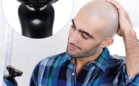 Achieving bald head with mustache style