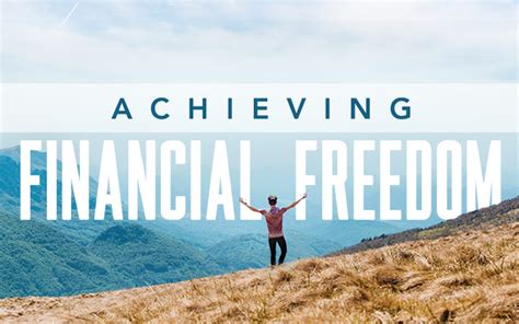 Achieving financial independence