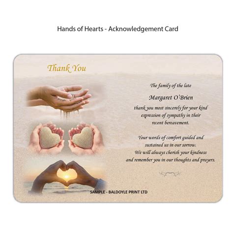 Acknowledgement card