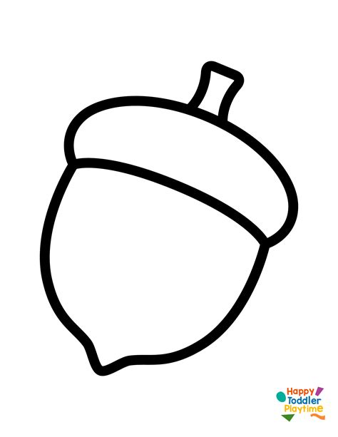 Acorn Coloring Page Template