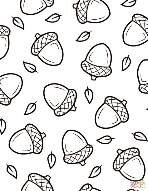 Acorn Coloring Pages for Kids Free Printables