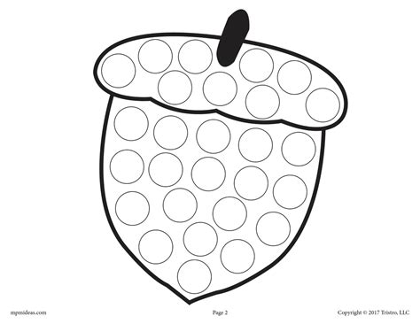 Acorn Do A Dot printable