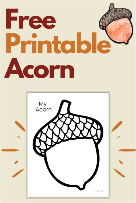 Acorn Template Printable 4