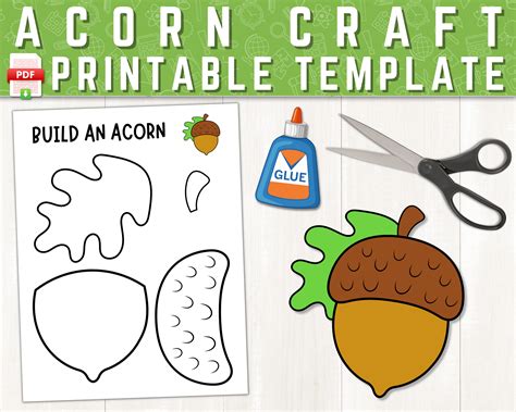 Free Acorn Template Printables for Kids