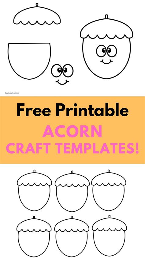 Acorn Templates for Crafting